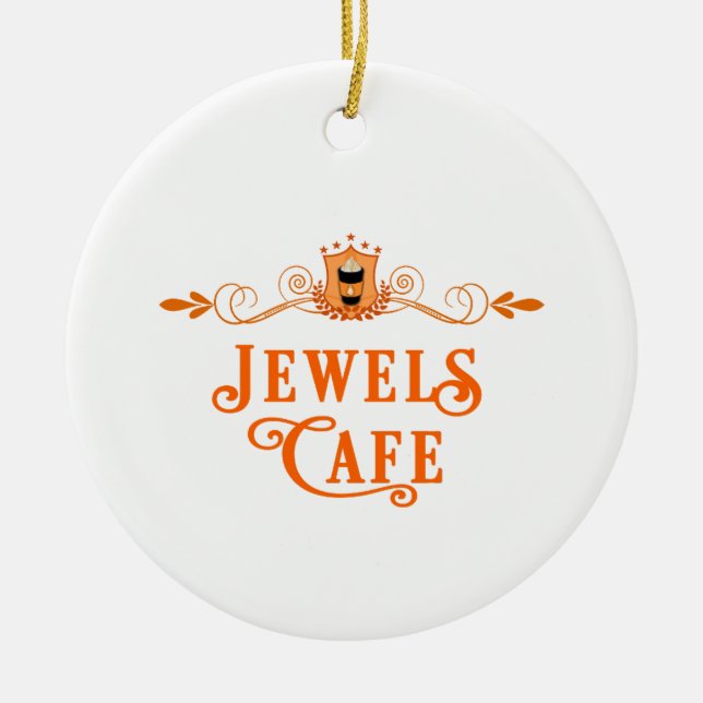 Jewels Cafe Christmas Ornament (Front)
