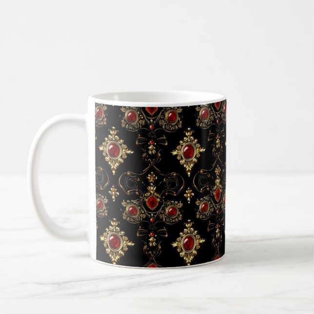 Jewels Elegant Pattern Coffee Mug (Left)
