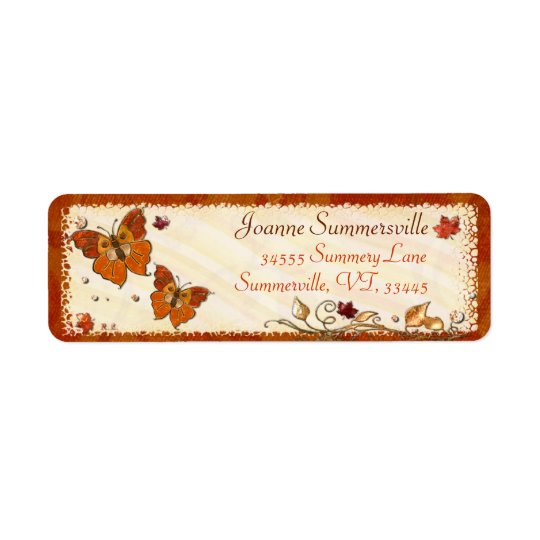 Jewels of Autumn Return Address Label
