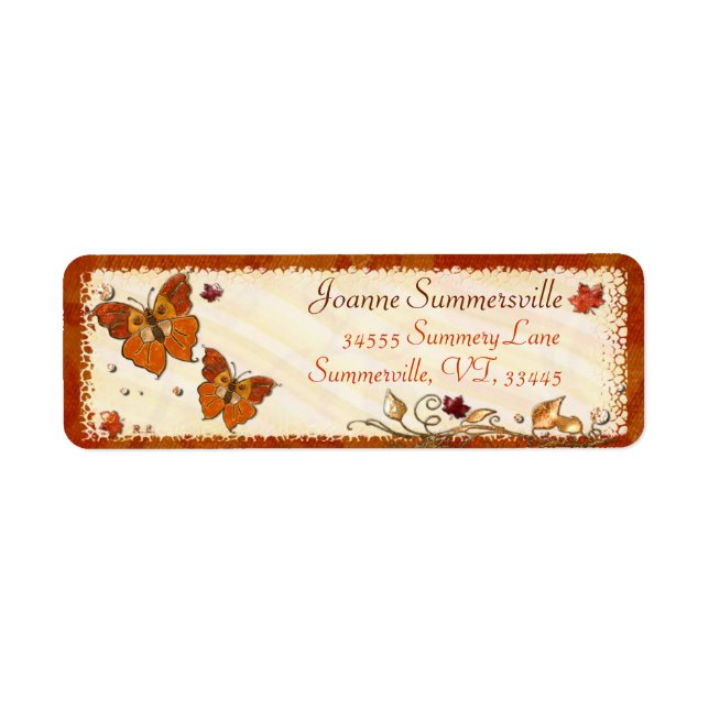 Jewels of Autumn Return Address Label (Front)