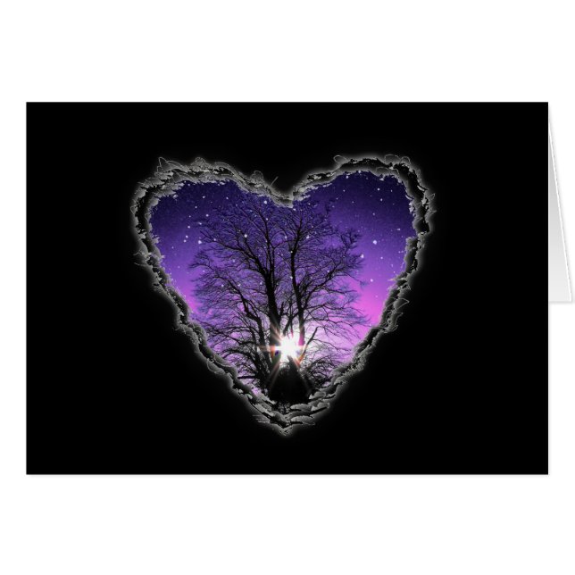 Jewels of the Sky Valentine Romance Love Card (Front Horizontal)