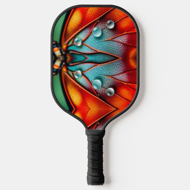 Jewels on a Fiery Wing Pickleball Paddle (Front)