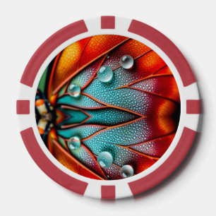 Jewels on a Fiery Wing Poker Chips