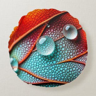 Jewels on a Fiery Wing Round Cushion