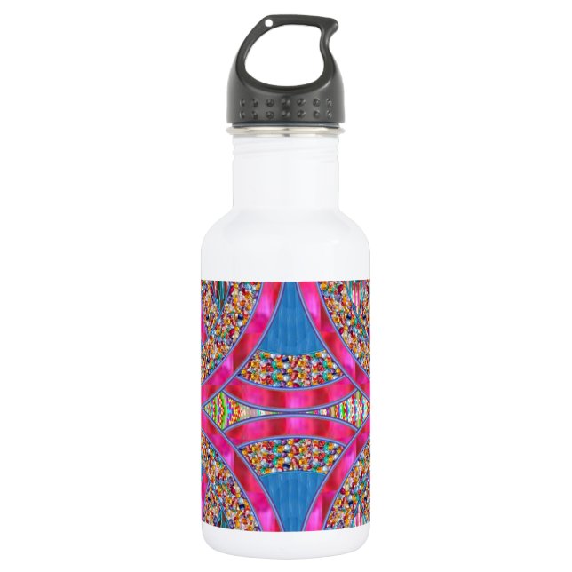 Jewels with PINK Ribbons 532 Ml Water Bottle (Front)