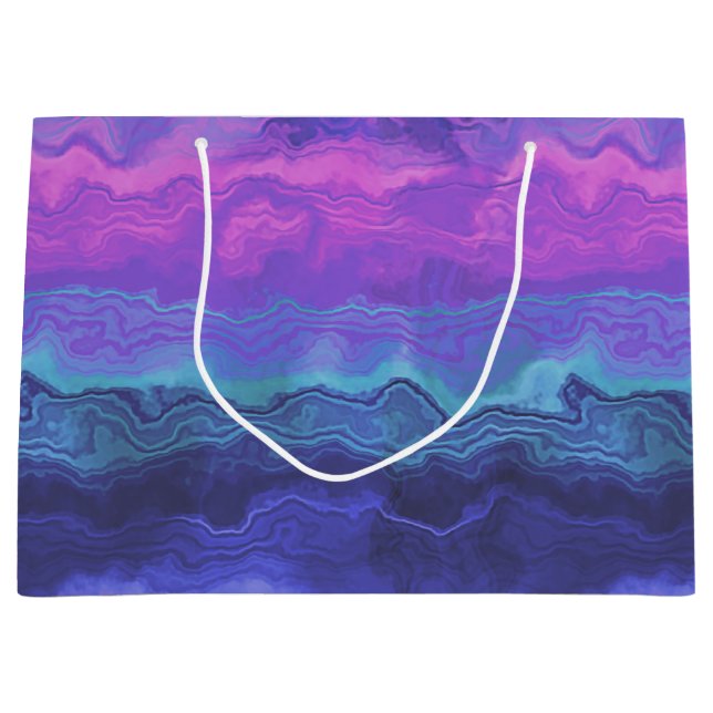 jeweltone agate ombre :  large gift bag (Front)