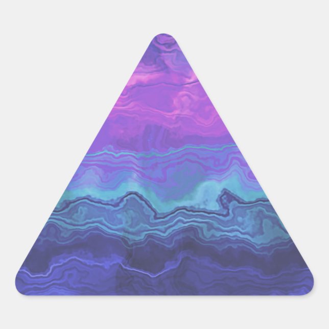 jeweltone agate ombre :  triangle sticker (Front)