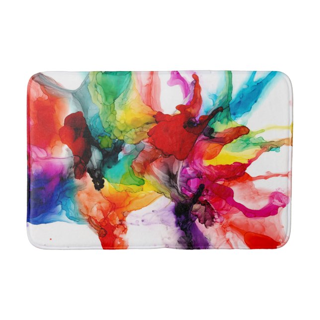 Jeweltone Prism - Watercolor Bath Mat (Front)