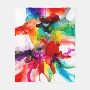 Jeweltone Prism - Watercolor Fleece Blanket