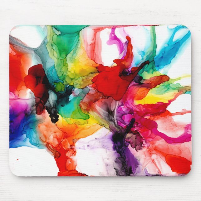 Jeweltone Prism - Watercolor Mouse Pad (Front)