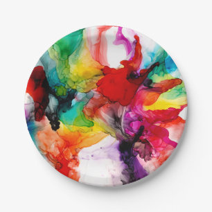 Jeweltone Prism - Watercolor Paper Plate