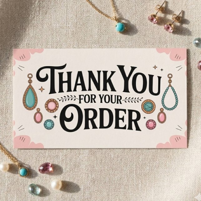 Jewerly Small Business Thank You Business Card (Creator Uploaded)