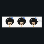 Jewfro Bumper Sticker<br><div class="desc">Bumper Sticker Template</div>
