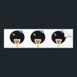 Jewfro Bumper Sticker<br><div class="desc">Bumper Sticker Template</div>