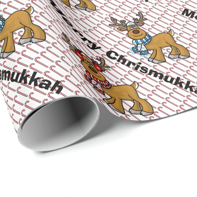 Jewish and Gentile Reindeer Wrapping Paper  (Roll Corner)