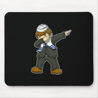 Jewish Bar Mitzvah Boy Dabbing Happy Hanukah Mouse Pad