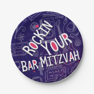 Jewish Bar Mitzvah Decorations-Paper Plates