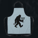 Jewish Bigfoot Hanukkah Chanukah Humour Hilarious  Apron<br><div class="desc">Jewish Bigfoot Hanukkah Chanukah Humour Hilarious Menorah Dreidel</div>
