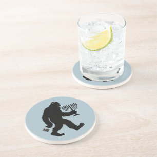 Jewish Bigfoot Hanukkah Chanukah Humour Hilarious Coaster