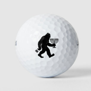 Jewish Bigfoot Hanukkah Chanukah Humour Hilarious Golf Balls