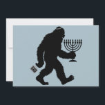 Jewish Bigfoot Hanukkah Chanukah Humour Hilarious  Holiday Card<br><div class="desc">Jewish Bigfoot Hanukkah Chanukah Humour Hilarious Menorah Dreidel</div>