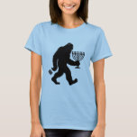 Jewish Bigfoot Hanukkah Chanukah Humour Hilarious  T-Shirt<br><div class="desc">Jewish Bigfoot Hanukkah Chanukah Humour Hilarious Menorah Dreidel</div>