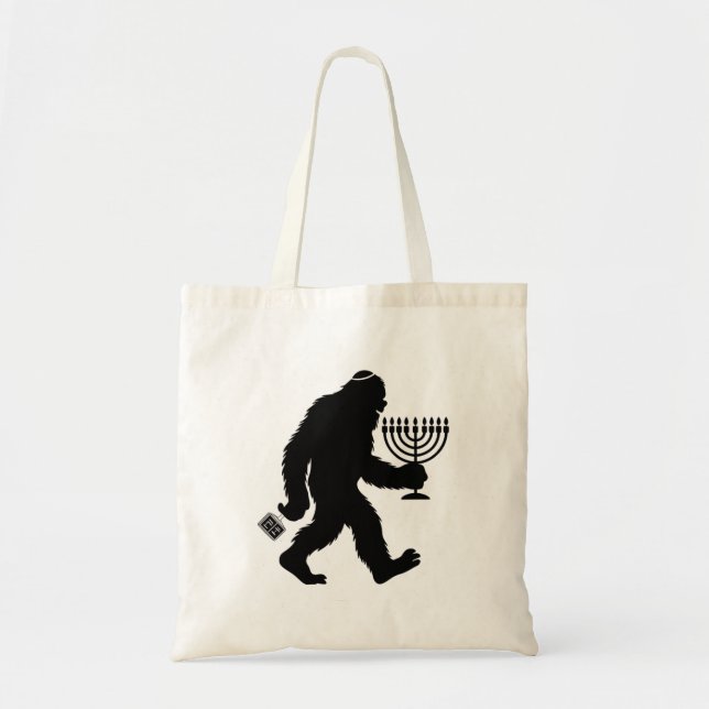 Jewish Bigfoot Hanukkah Chanukah Humour Hilarious  Tote Bag (Front)