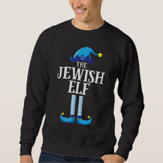 Jewish Blue Elf Matching Family Group Christmas Pa Sweatshirt