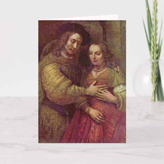 Jewish Bride Detail By Rembrandt Van Rijn Card (Front)