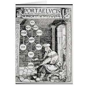 Jewish cabbalist holding a sephiroth