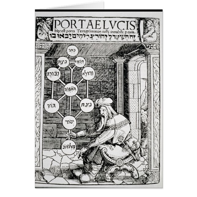 Jewish cabbalist holding a sephiroth (Front)