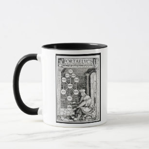 Jewish cabbalist holding a sephiroth mug