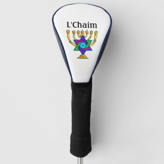 Jewish Candlesticks L'Chaim  Golf Head Cover