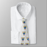 Jewish Candlesticks Tie<br><div class="desc">Personalised Traditional and Modern Jewish Theme Gifts and Apparel</div>