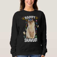 Jewish Cat Kippah Happy Shavuot Matzah Shavuot Hol
