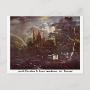 Jewish Cemetery By Jacob Isaackszoon Van Ruisdael Postcard