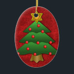 Jewish-Christmas Ceramic Tree Decoration<br><div class="desc">tree ornament</div>