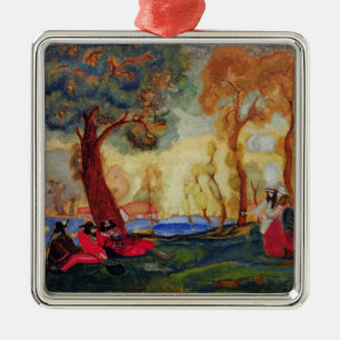 Jewish Comedians Resting, 1910s Metal Tree Decoration