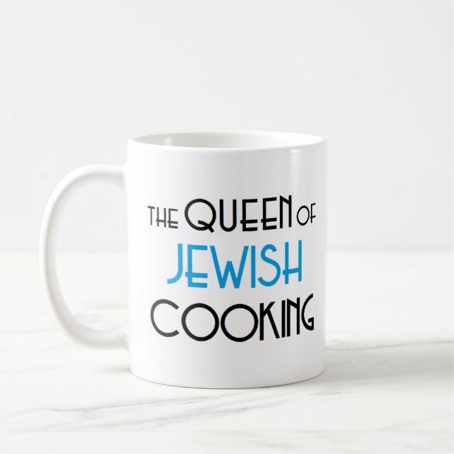 jewish cooking queen coffee mug (Left)