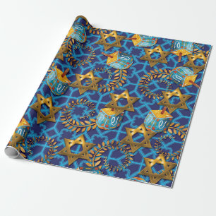 Jewish Dreidel  Wrapping Paper