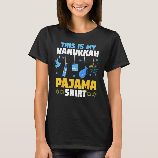 Jewish Festival Of Lights This Is My Hanukkah Paja T-Shirt (Front)