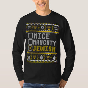 Jewish Funny Christmas Pajama Hanukkah Jewish Chan T-Shirt