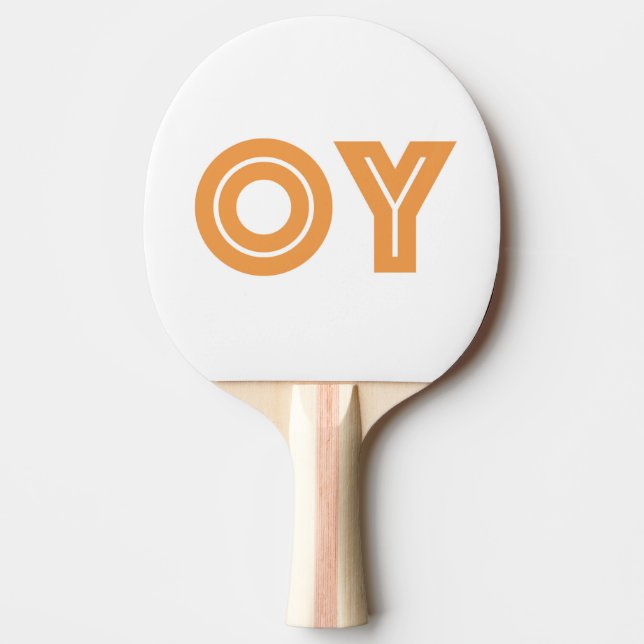 Jewish Gift, Unique, Oy Ve Ping Pong Paddle (Front)