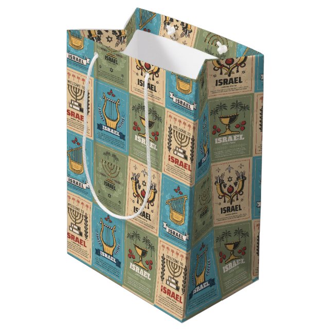 Jewish Gifts - Holiday Gift Bags - Hanukkah (Back Angled)