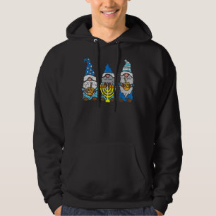 Jewish Gnomes Menorah Hanukkah Pyjamas Chanukah PJ Hoodie
