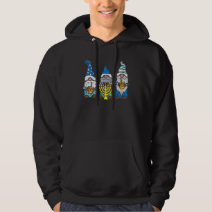 Jewish Gnomes Menorah Hanukkah Pyjamas Chanukah PJ Hoodie