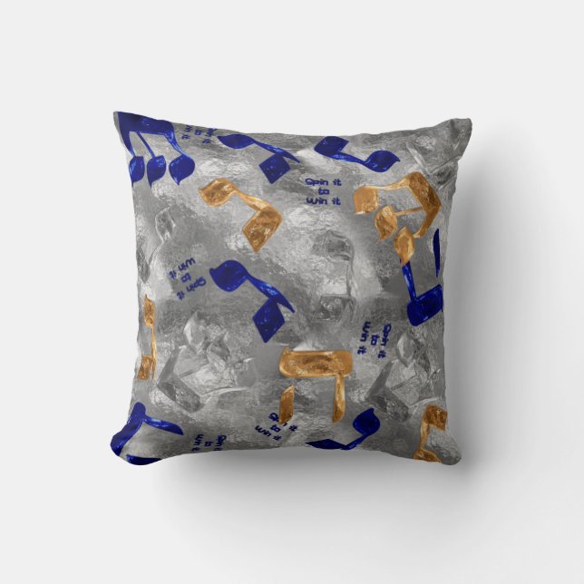 Jewish-Hammered-Dreidel-Letters- Cushion (Front)