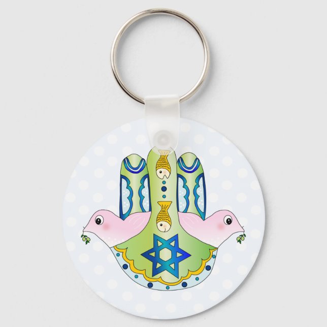 Jewish Hamsa Key Ring (Front)