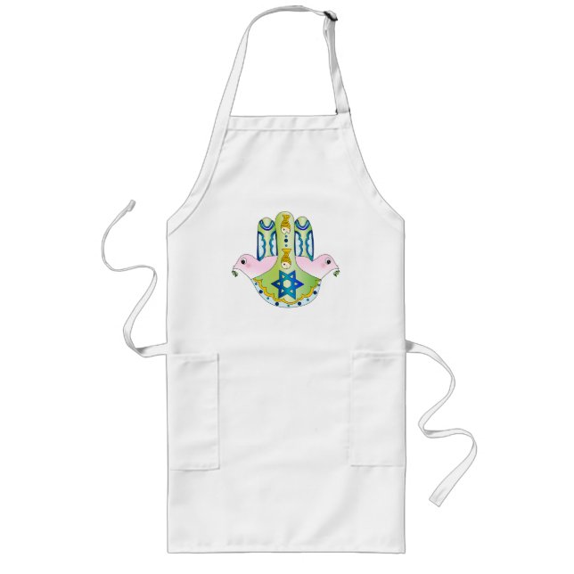 Jewish Hamsa Long Apron (Front)