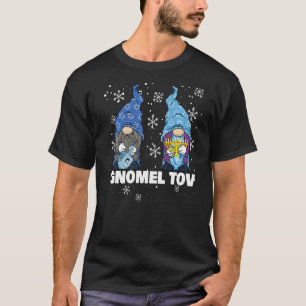 Jewish Hanukkah Mazel Tov Menorah Dreidel Gnome Gn T-Shirt